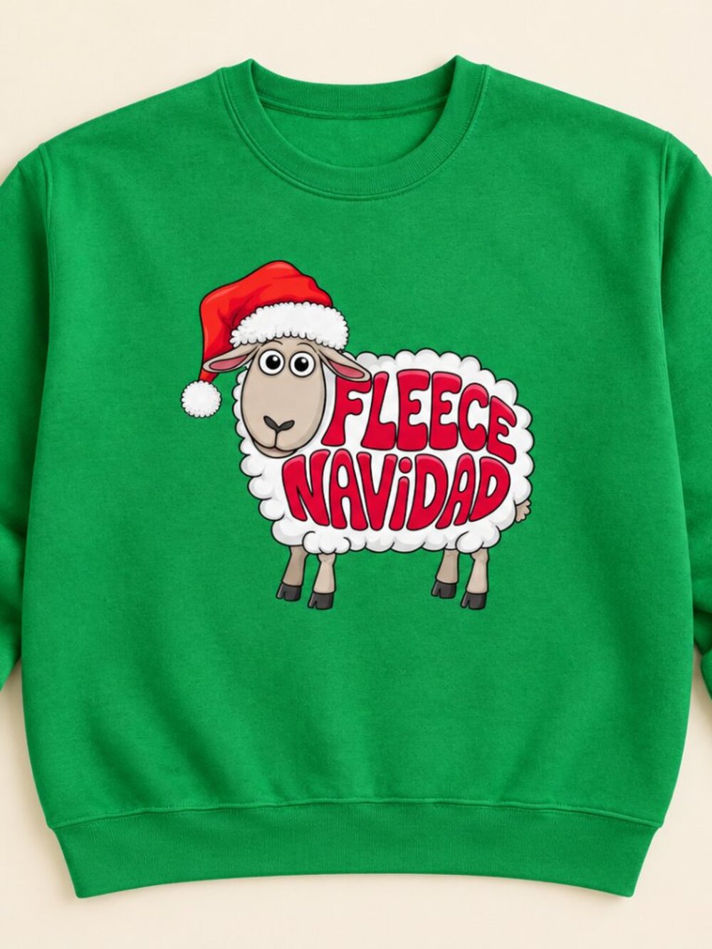 Fleece Navidad Christmas Sweatshirt Adults & Kids Funny Spanish Festive Sweater